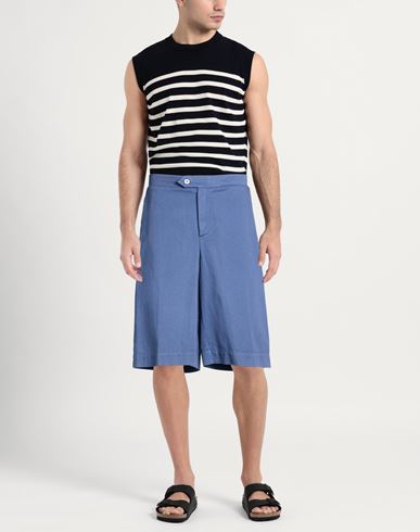 Man Shorts & Bermuda Shorts Slate blue Size XXS Cotton