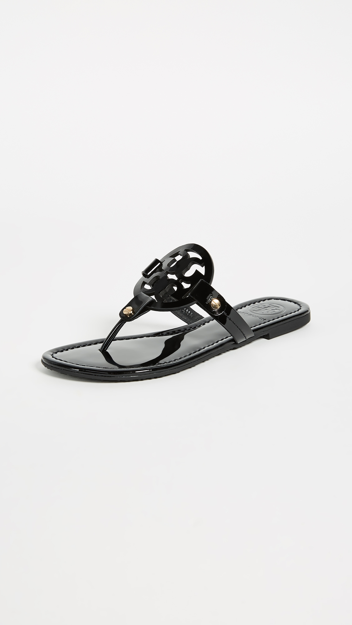 Miller Patent Thong Sandal Black