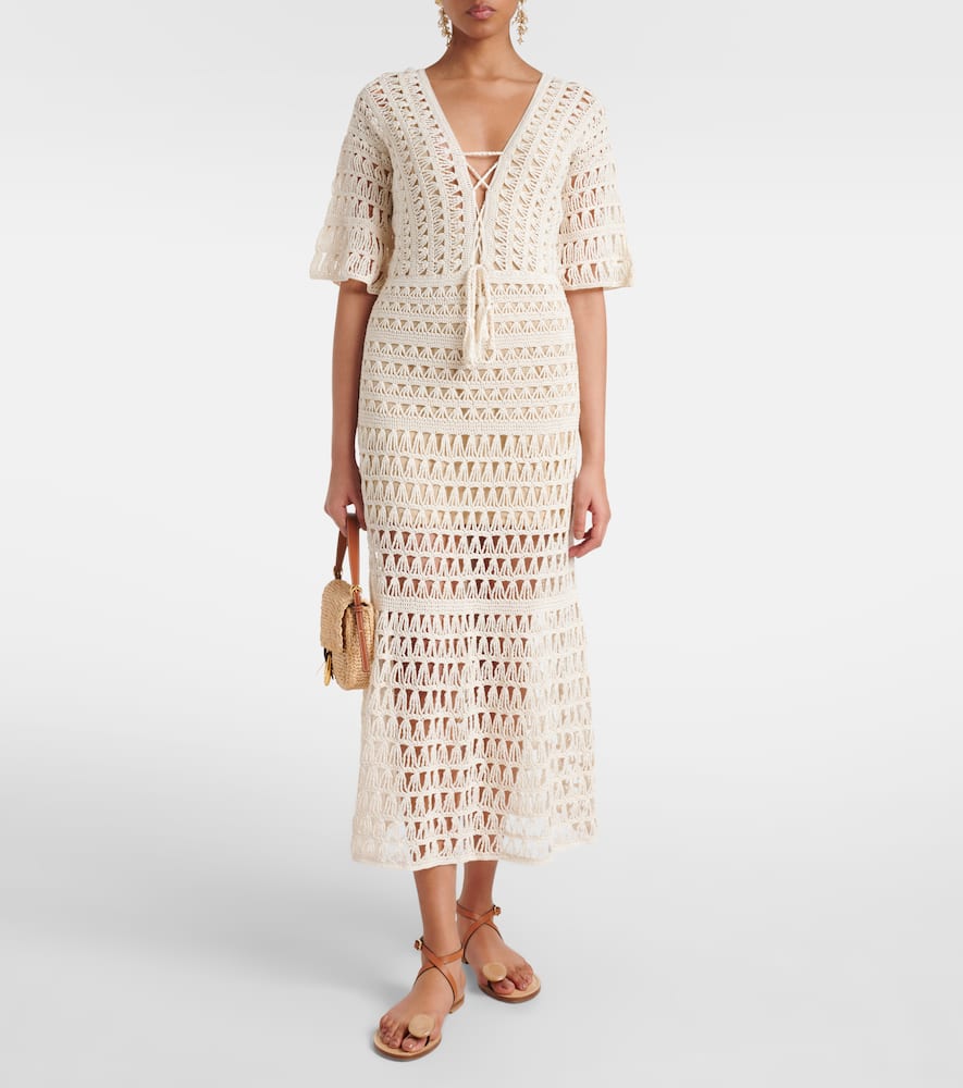 Crochet cotton maxi dress