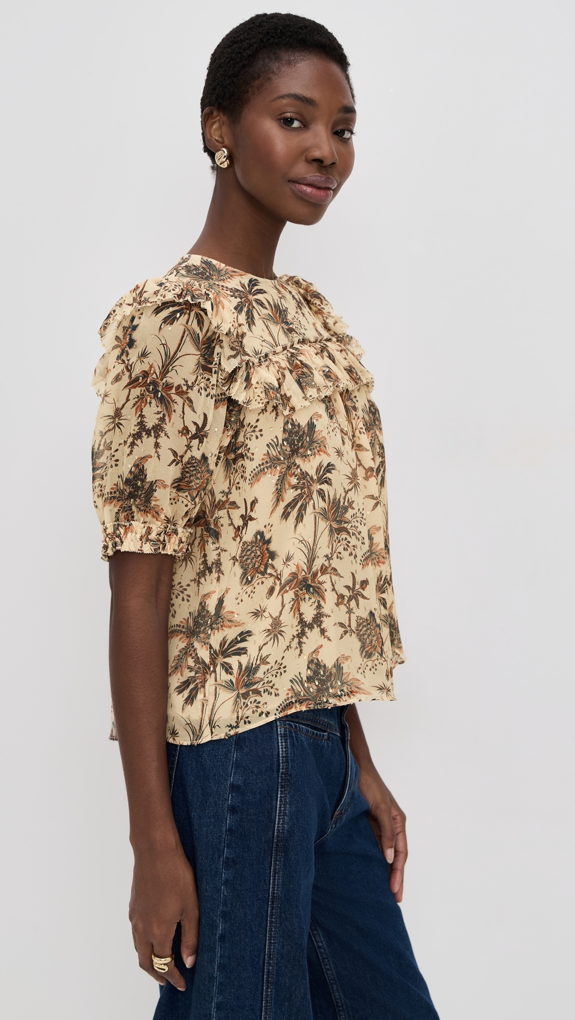 Jodie Puff Sleeve Top Cameo