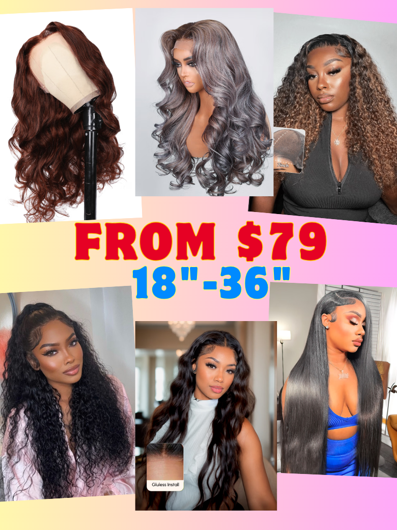 18"- 36" From $79: 7x5 Bye Bye Knots Wig | 13x4 Pre-Everything Lace Wig | 13x4 Lace Front Wig | T Part Wig | HD Lace Wig