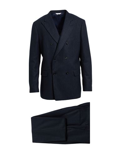 Man Suit Navy Size 44 Virgin Wool, Polyester, Elastane
