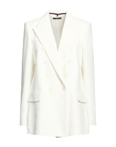 Woman Blazer White Size 10 Cotton, Viscose, Polyamide