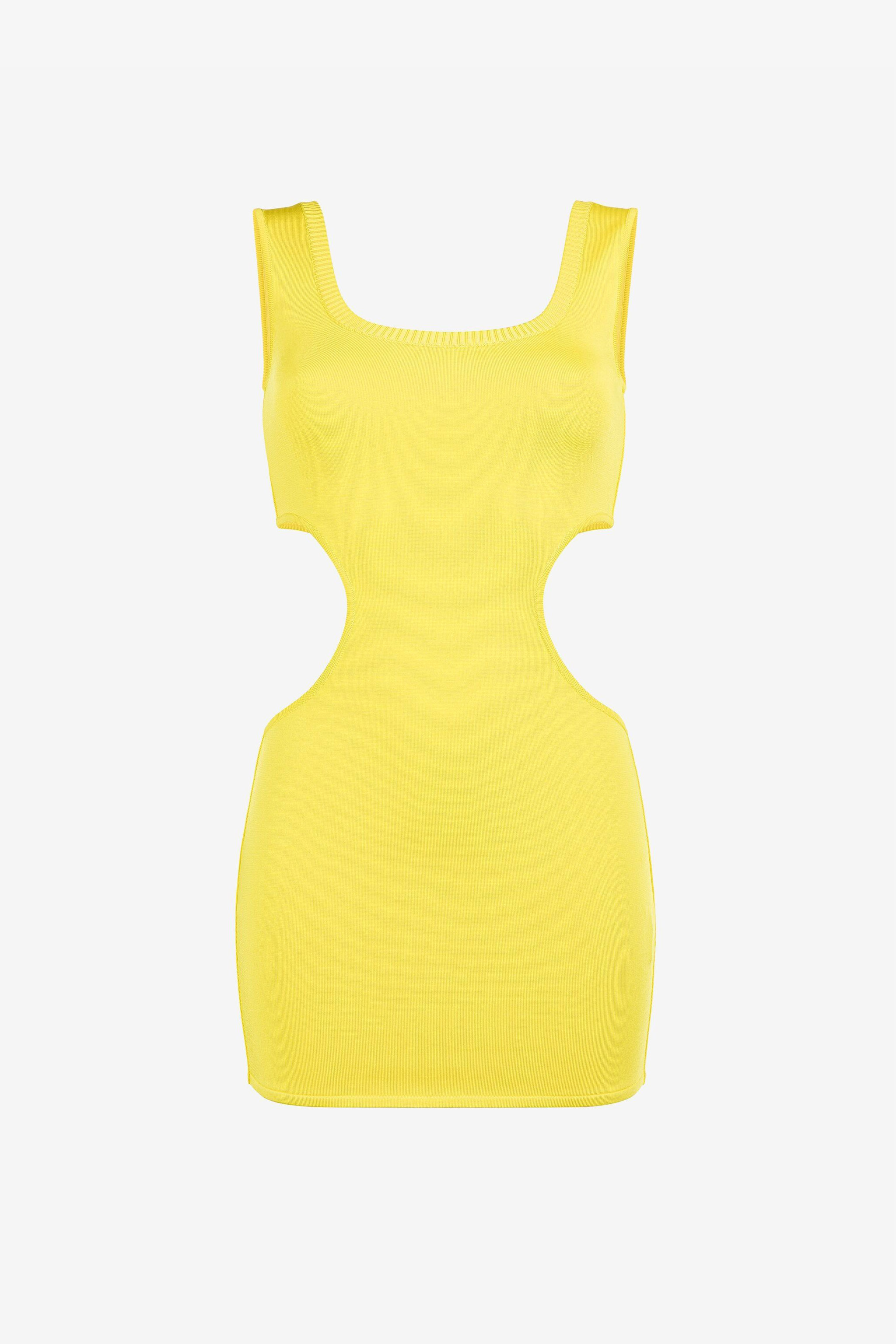 Cut-out Knit Mini Dress