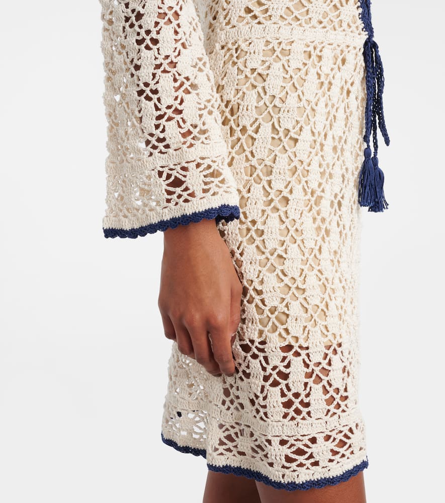 Bianca crochet cotton minidress