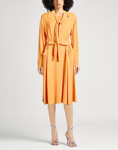 Woman Midi dress Mandarin Size 4 Viscose