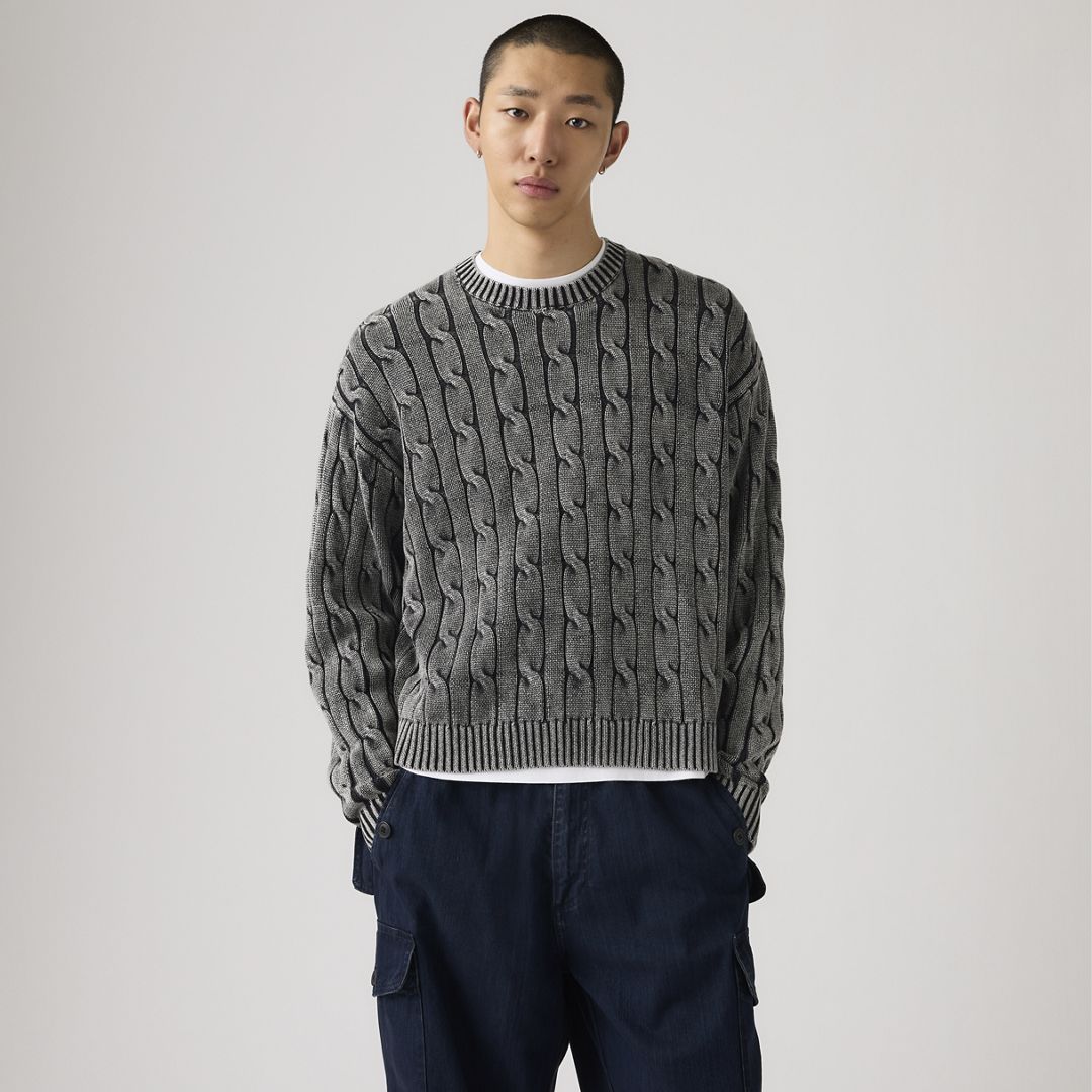 Carmel Cable Crew Sweater
