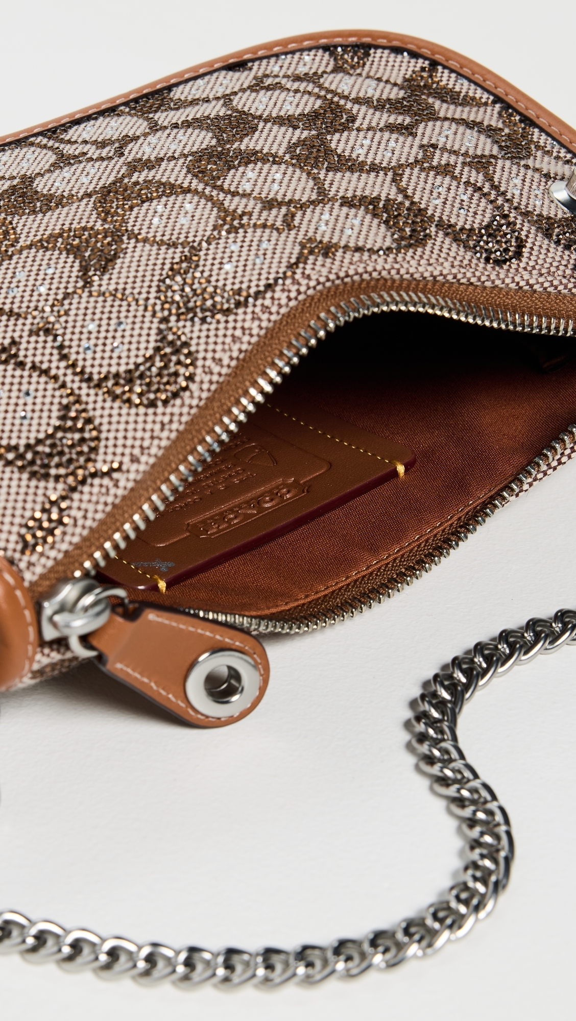 Coach Crystals Signature Jacquard Swinger 20 Bag Burnished Amber One Size