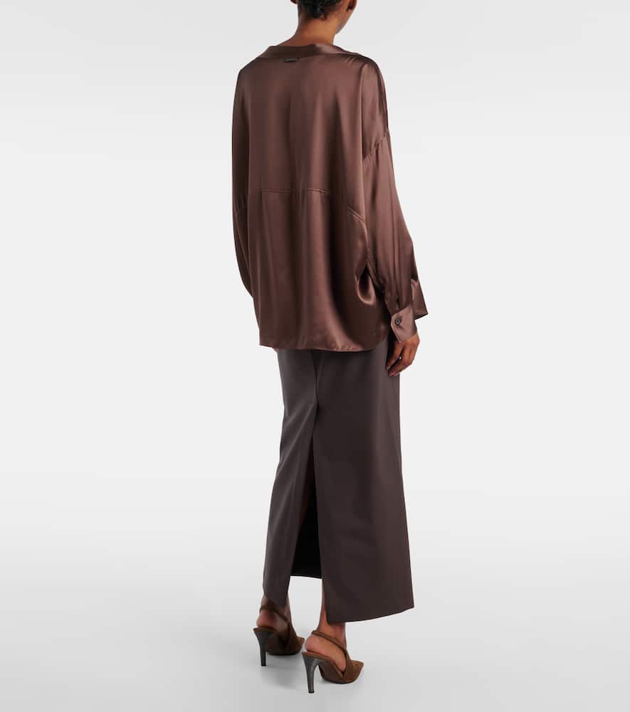 Silk satin blouse