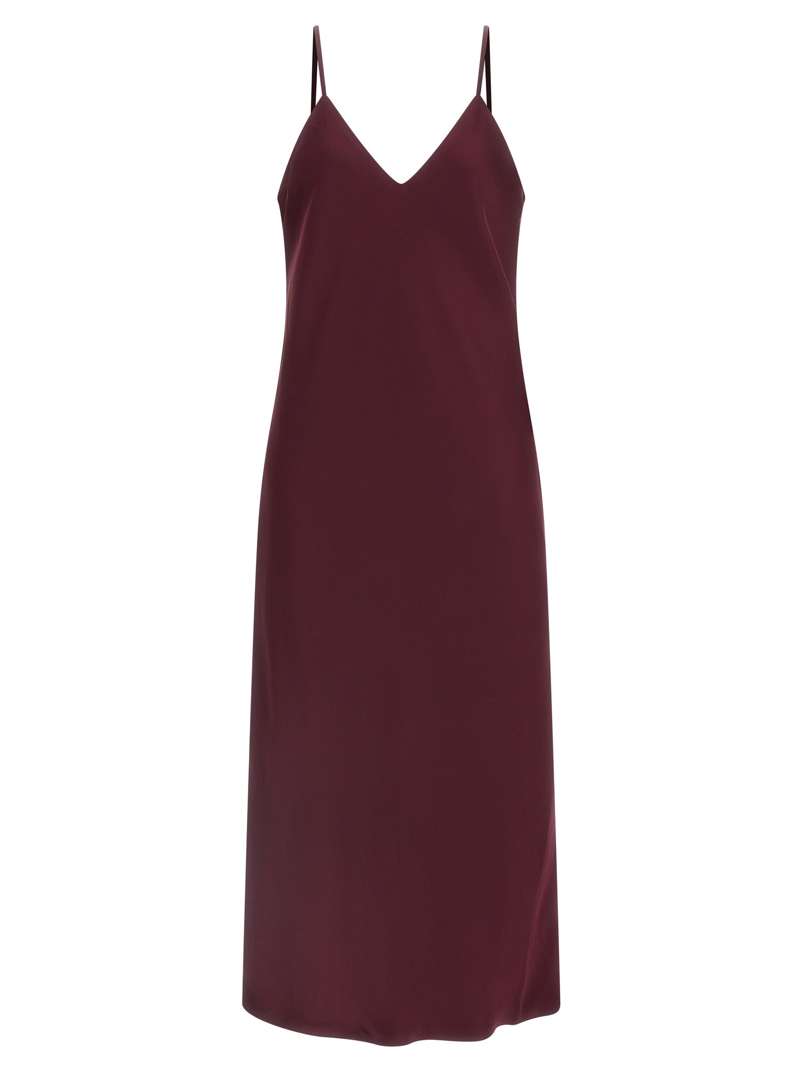 Bias Slip Dress — Bordeaux