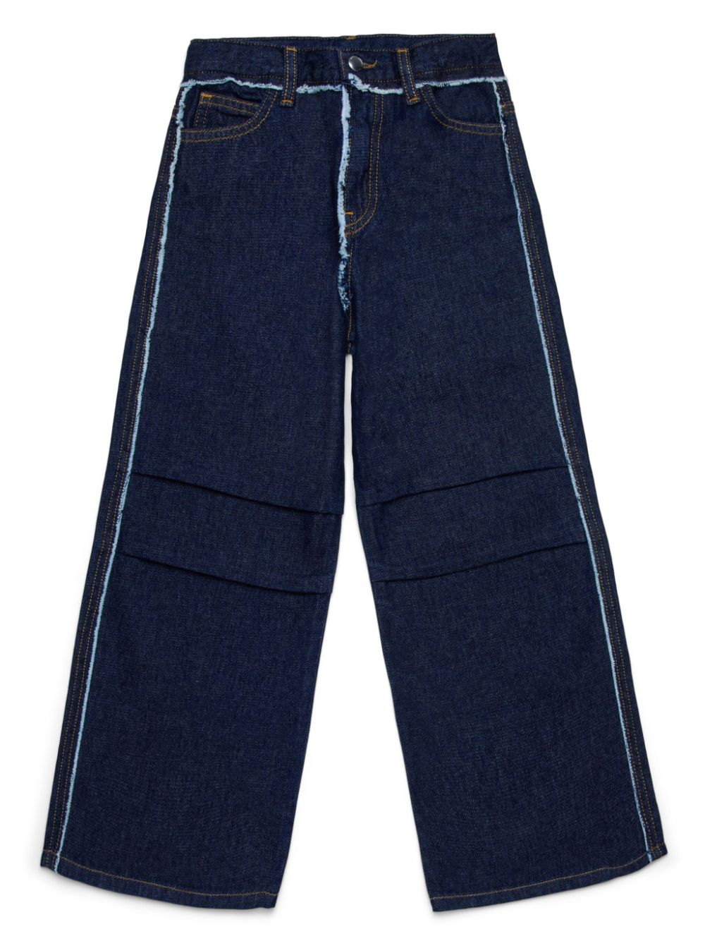 Frayed-trim jeans - Blue