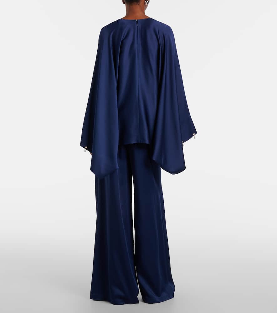 Satin wide-leg pants