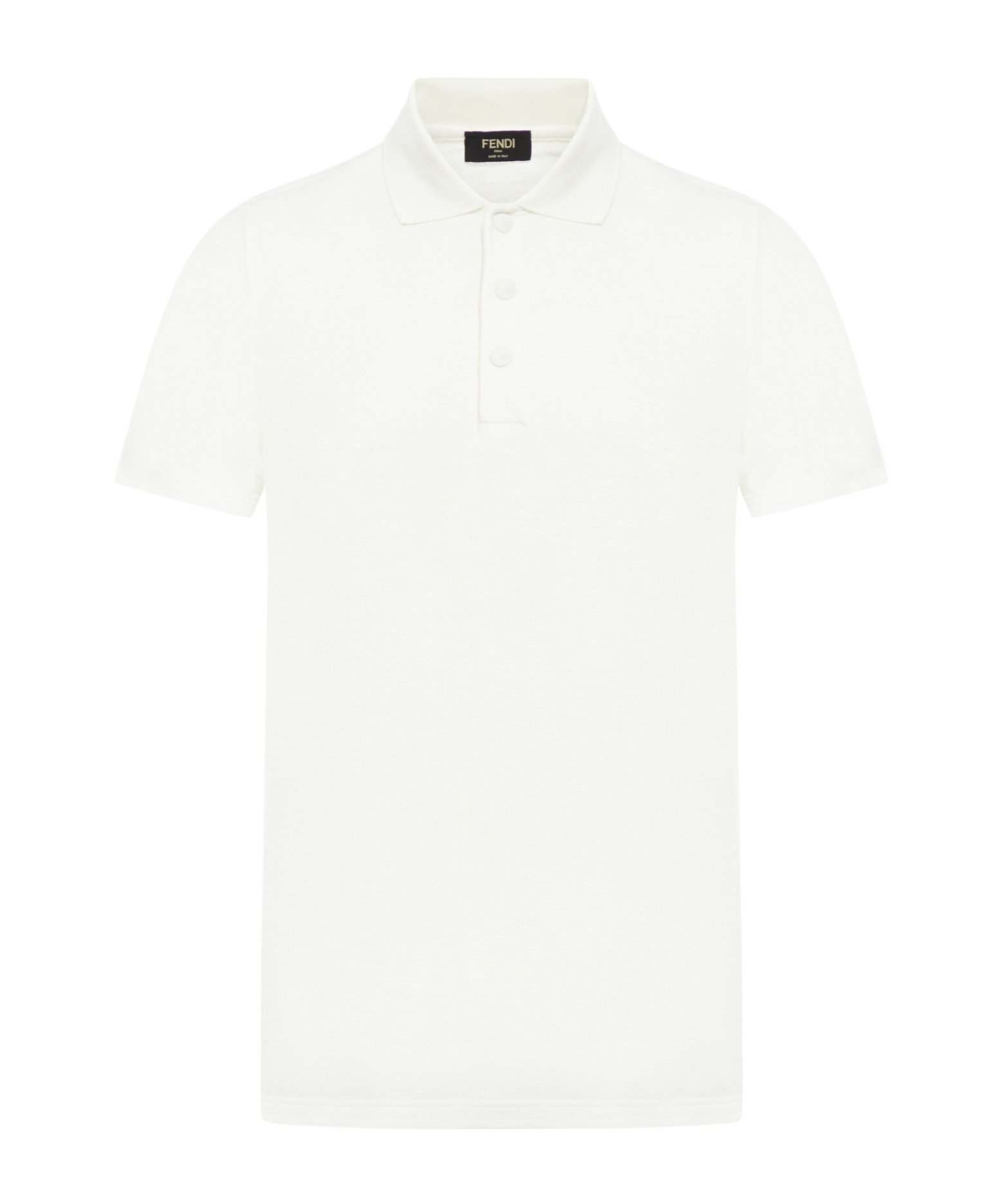 White FF piqué polo shirt