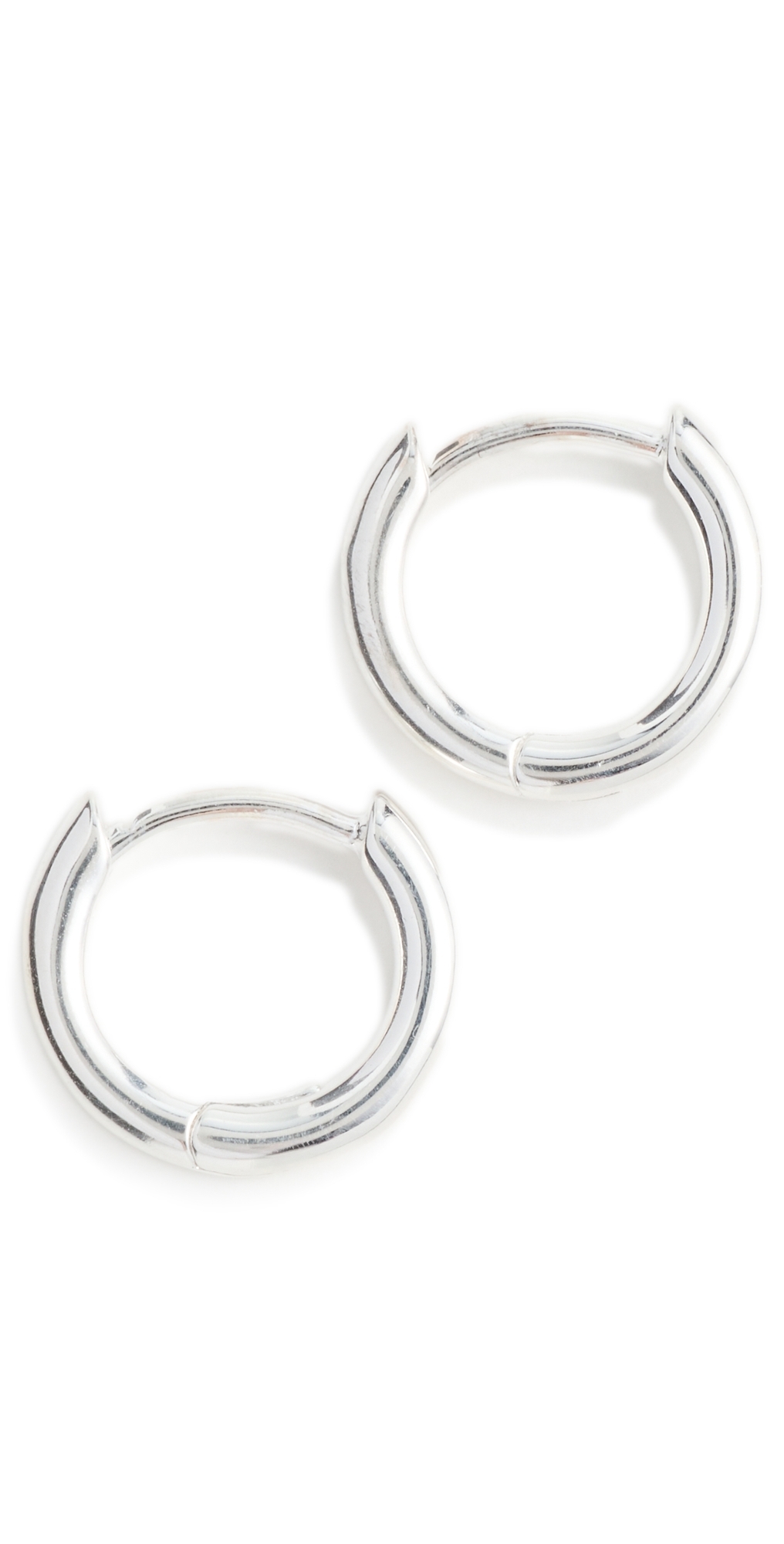 Demi Skinny Huggie Hoops Silver One Size