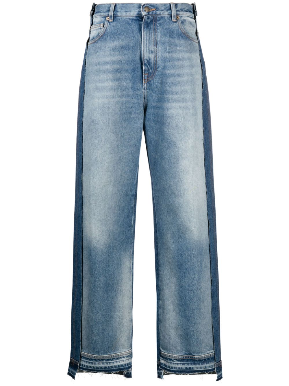 Panelled wide-leg jeans - Blue