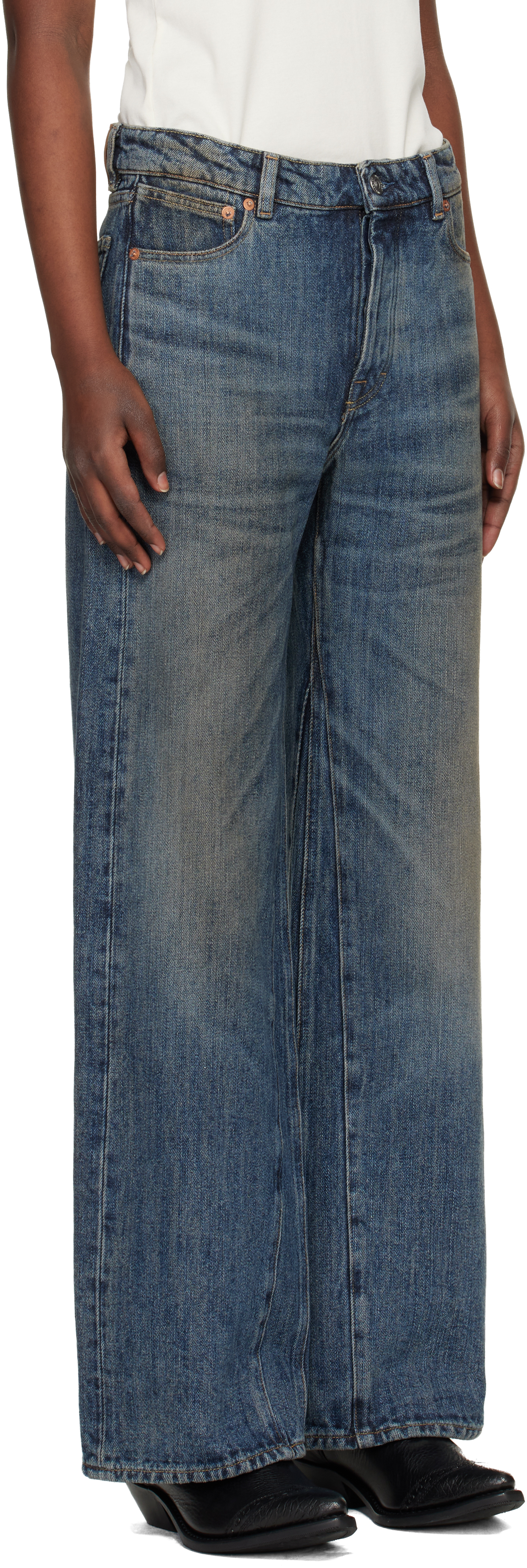 Blue Treble Cut Jeans
