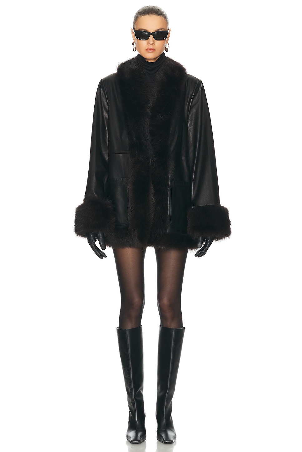 NOUR HAMMOUR Phoebe Jacket in Black