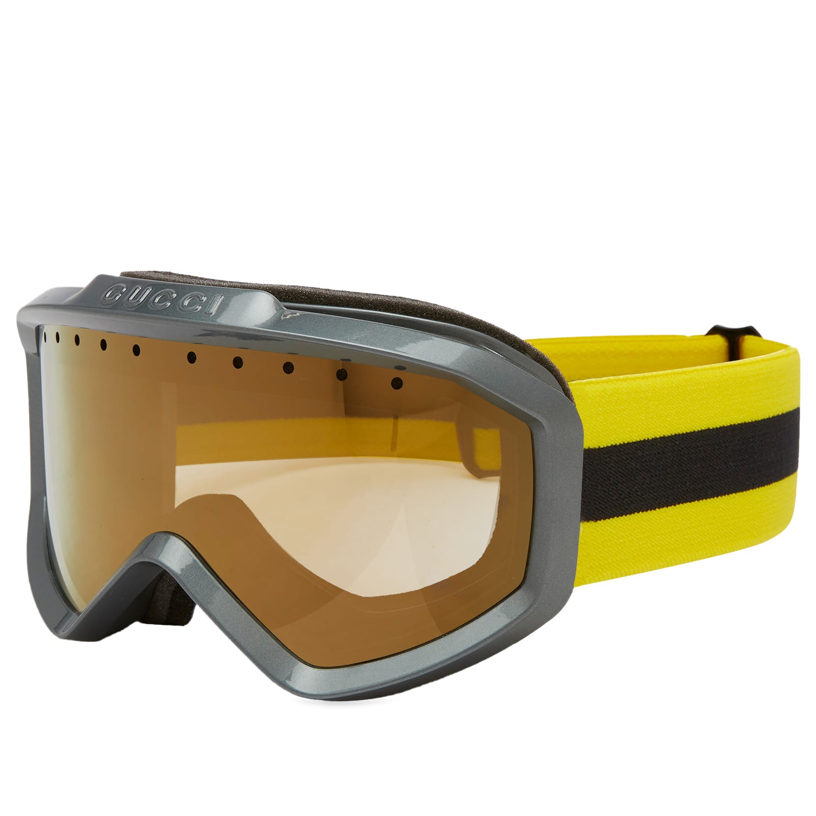 Ski Mask in Grey/Yellow/Brown 