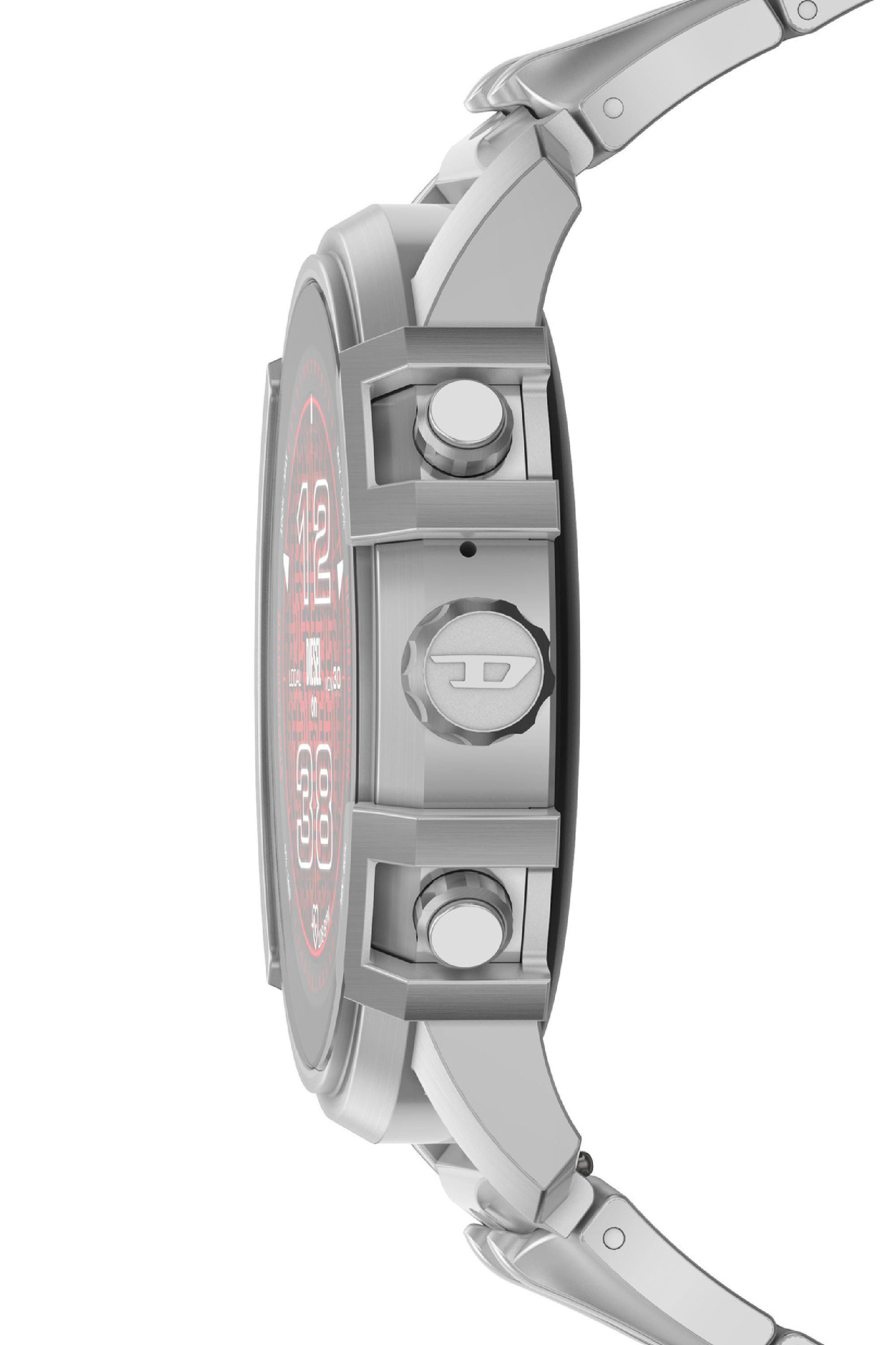 Griffed stainless steel smartwatch - Smartwatches - Man - Silver
