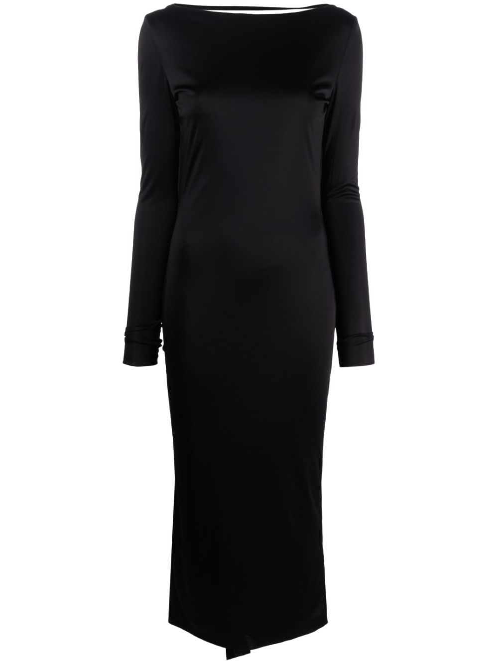 X Dua Lipa knotted backless dress - Black