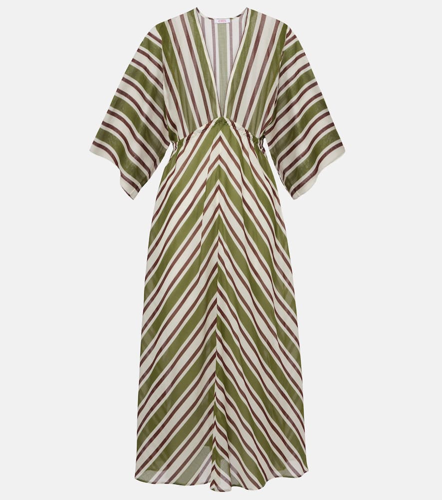 Summer striped cotton voile kaftan