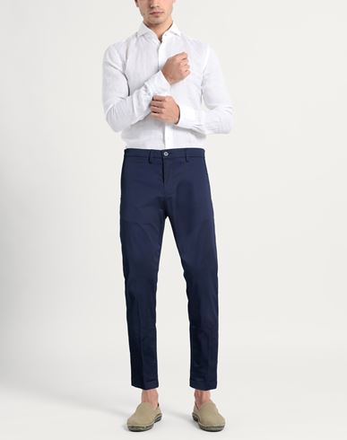 Man Pants Blue Size 28 Cotton, Elastane