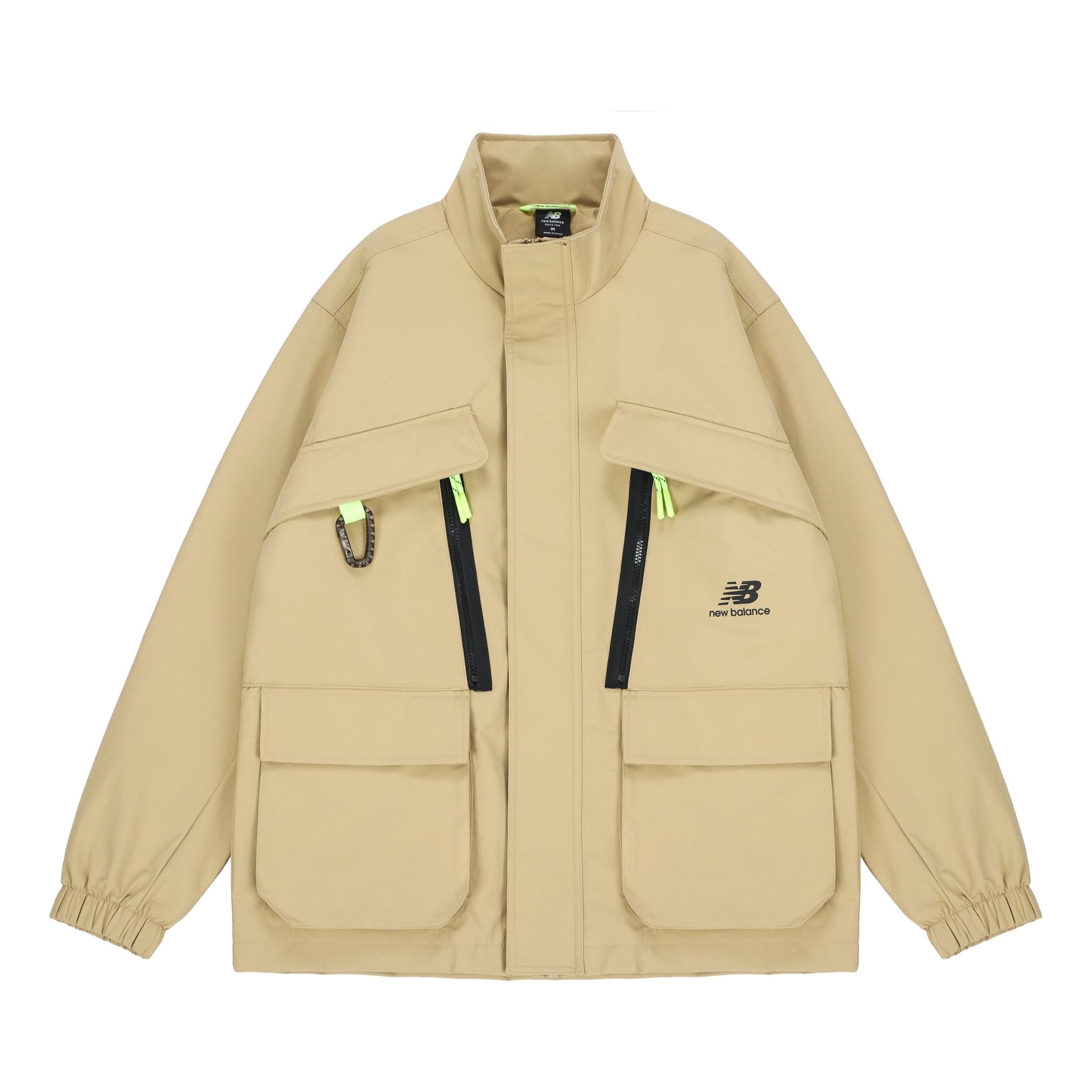 Men's Fleece Lined Stay Warm Woven Sports Jacket Khaki