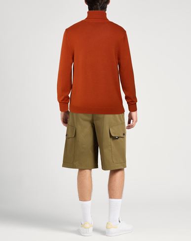 Man Turtleneck Rust Size M Cotton, Acrylic, Virgin Wool