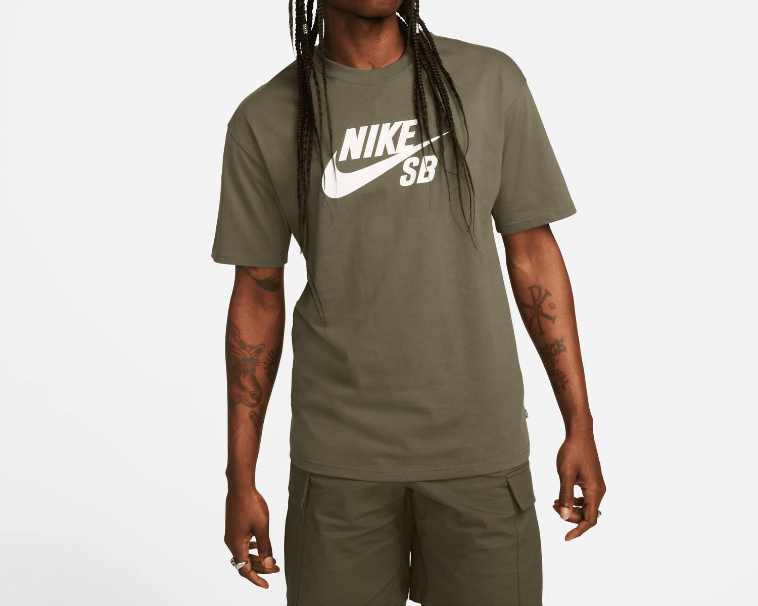 Men's Sb Hbr Logo Skate T-Shirt In Olive
