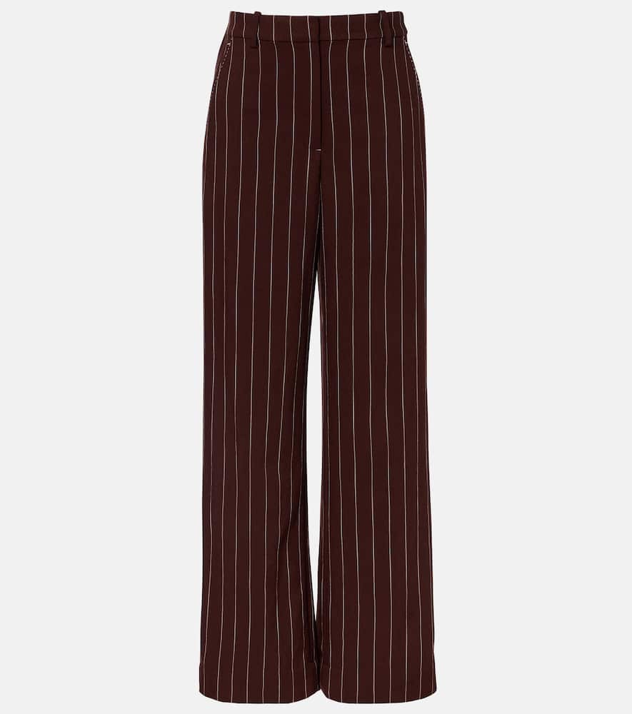 Tavar pinstripe wide-leg pants