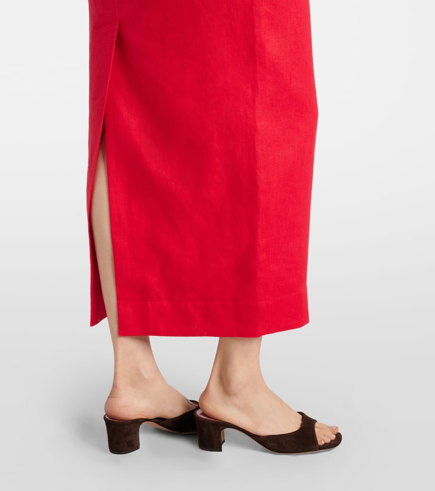 Bonnie linen pencil skirt