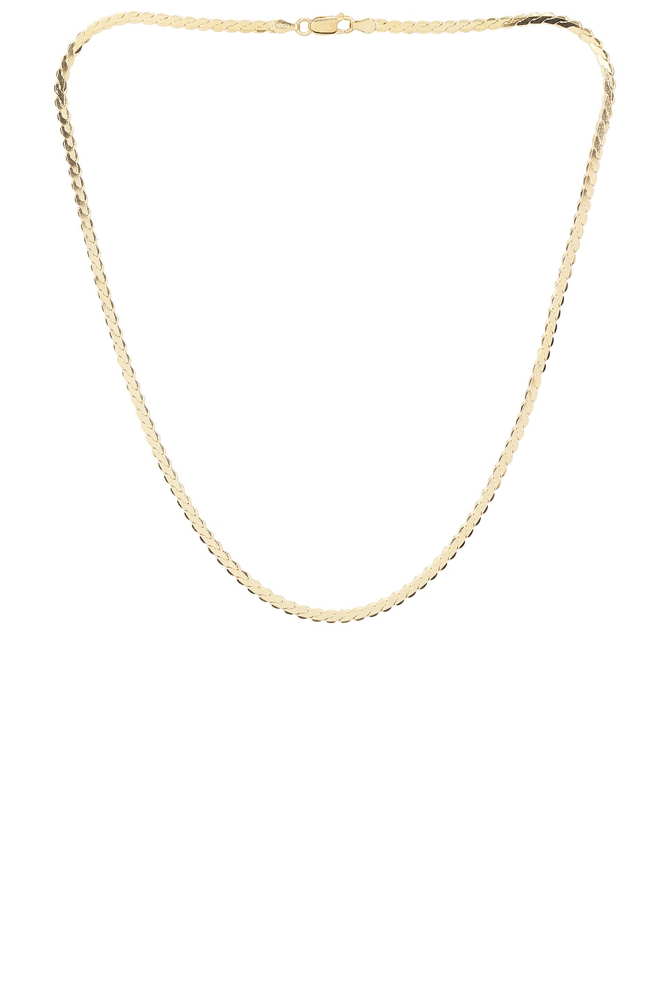 Loren Stewart Serpentine Chain Necklace in Metallic Gold