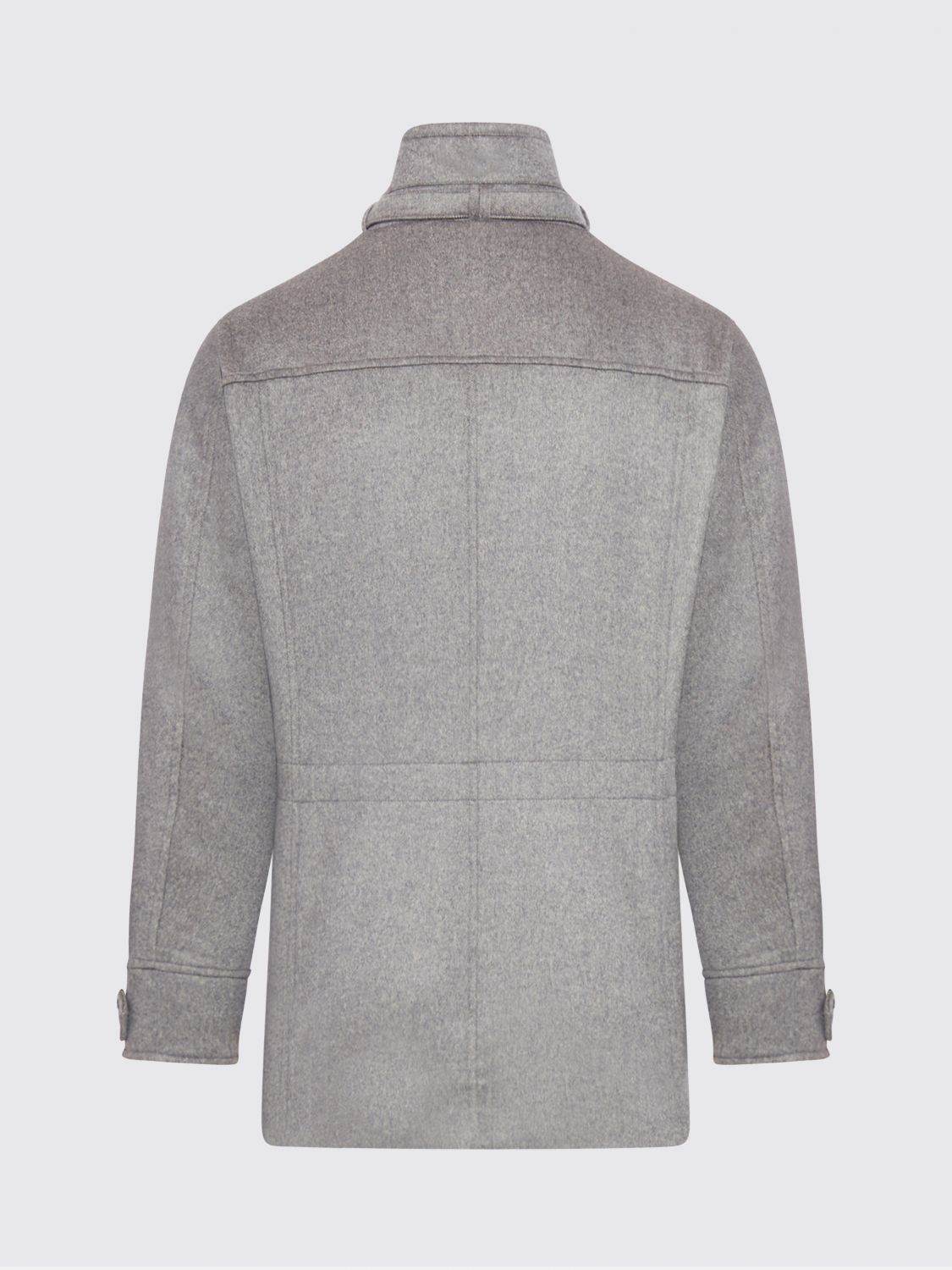 Double-breasted wool coat - Grey