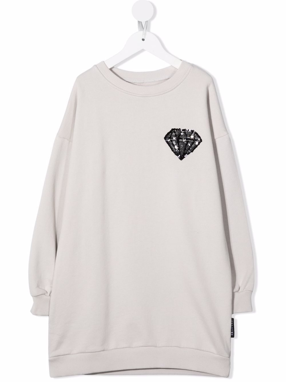 TEEN sequin-embroidered dress - Grey