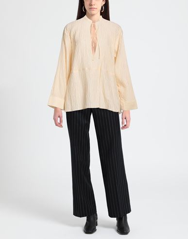 Aglini Woman Top Ivory Size 4 Cotton, Nylon
