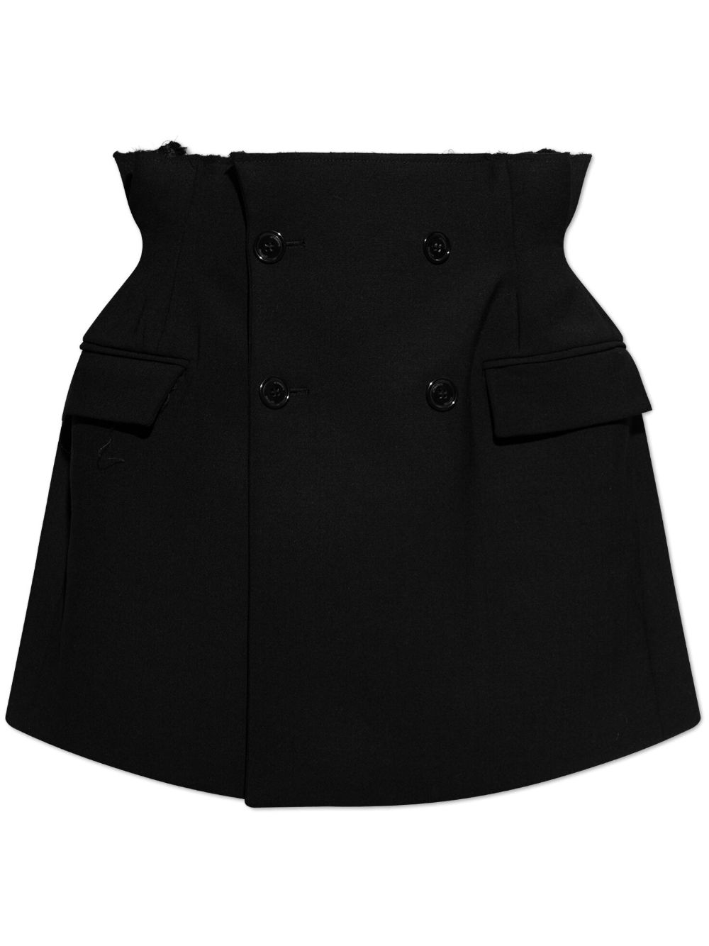 Raw-cut mini skirt - Black
