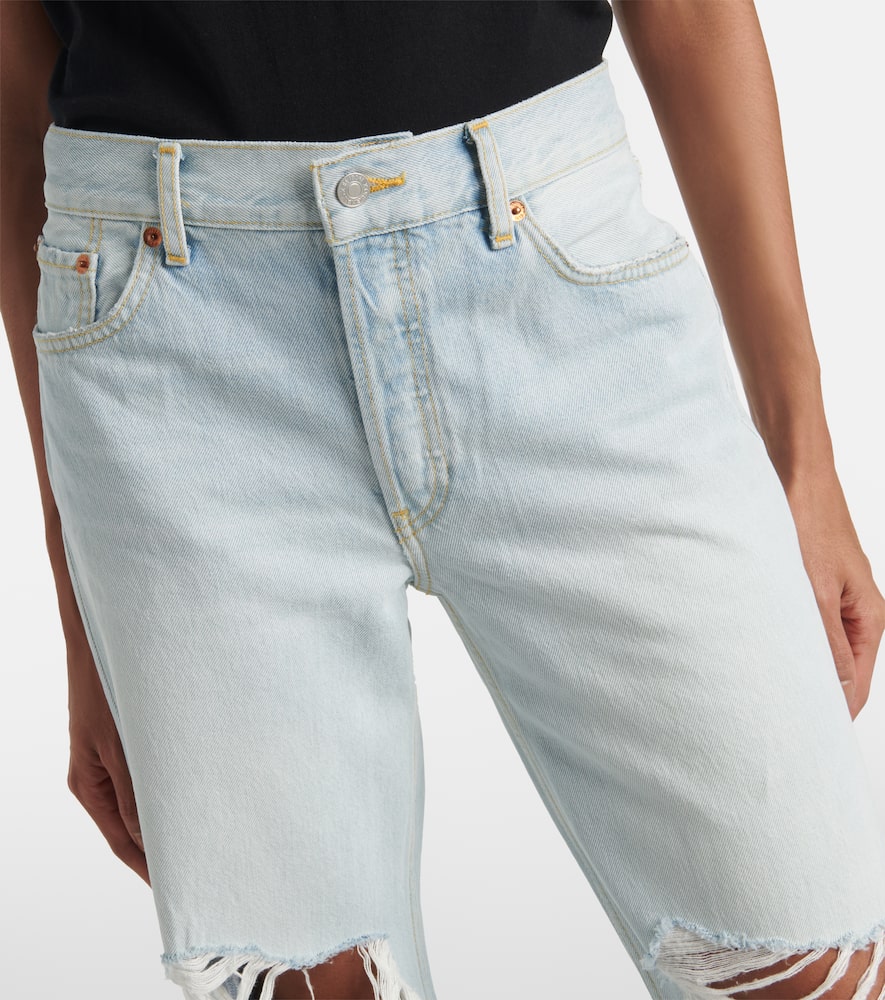 Loose Long distressed straight jeans