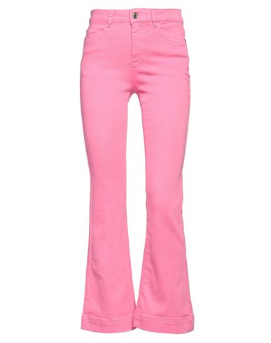 Woman Jeans Fuchsia Size 25 Cotton, Elastomultiester, Elastane