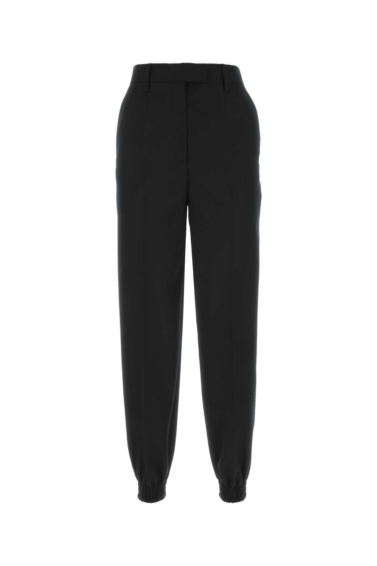 Black Wool Joggers