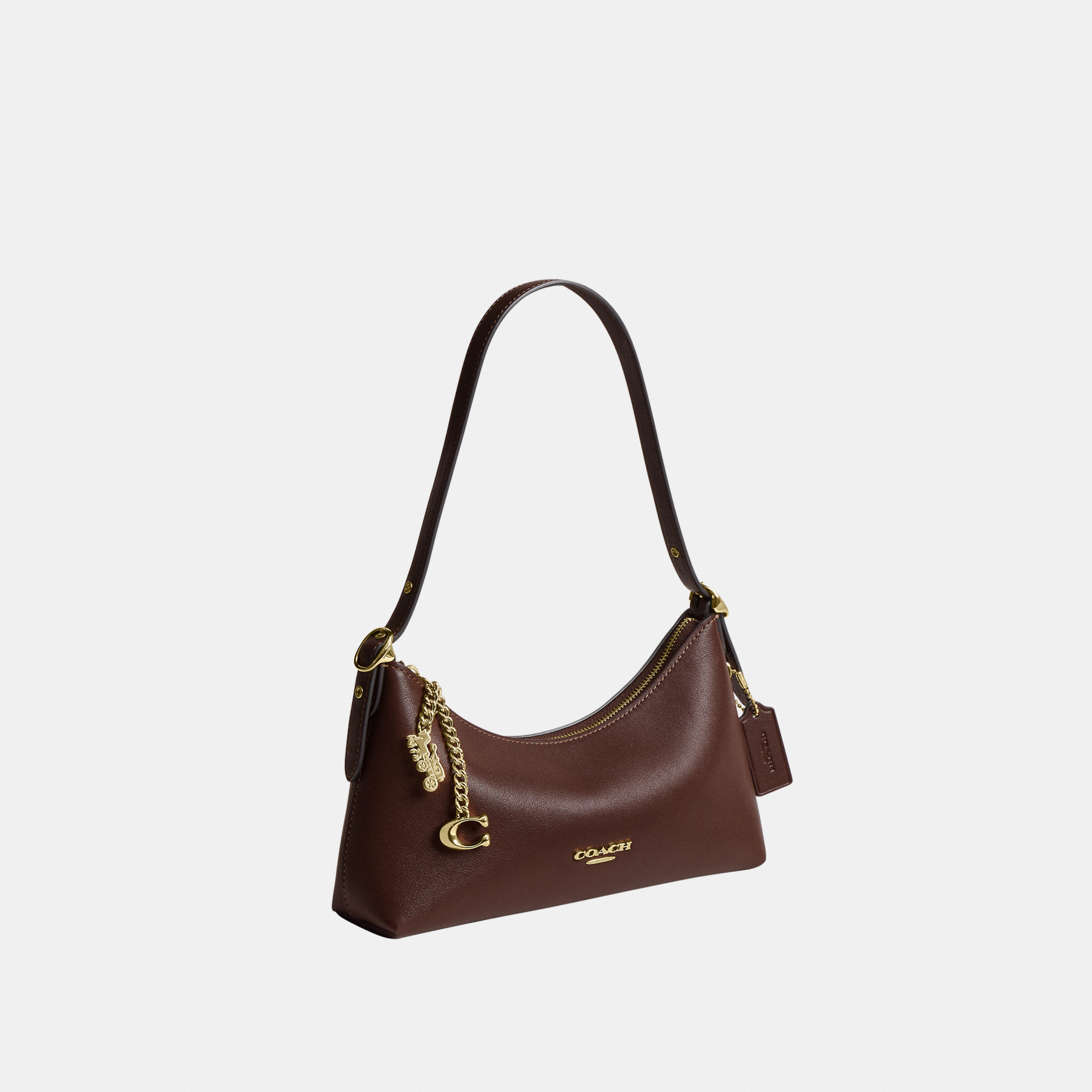 Coach Womens Emeilia Shoulder Bag - Brown Leather - One