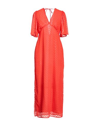 Woman Maxi dress Tomato red Size S Polyester