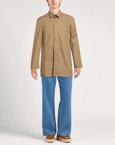 Man Overcoat & Trench Coat Khaki Size 40 Cotton