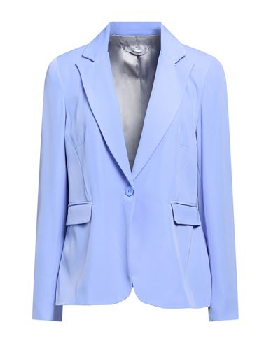 Woman Blazer Light blue Size 10 Polyester, Elastane