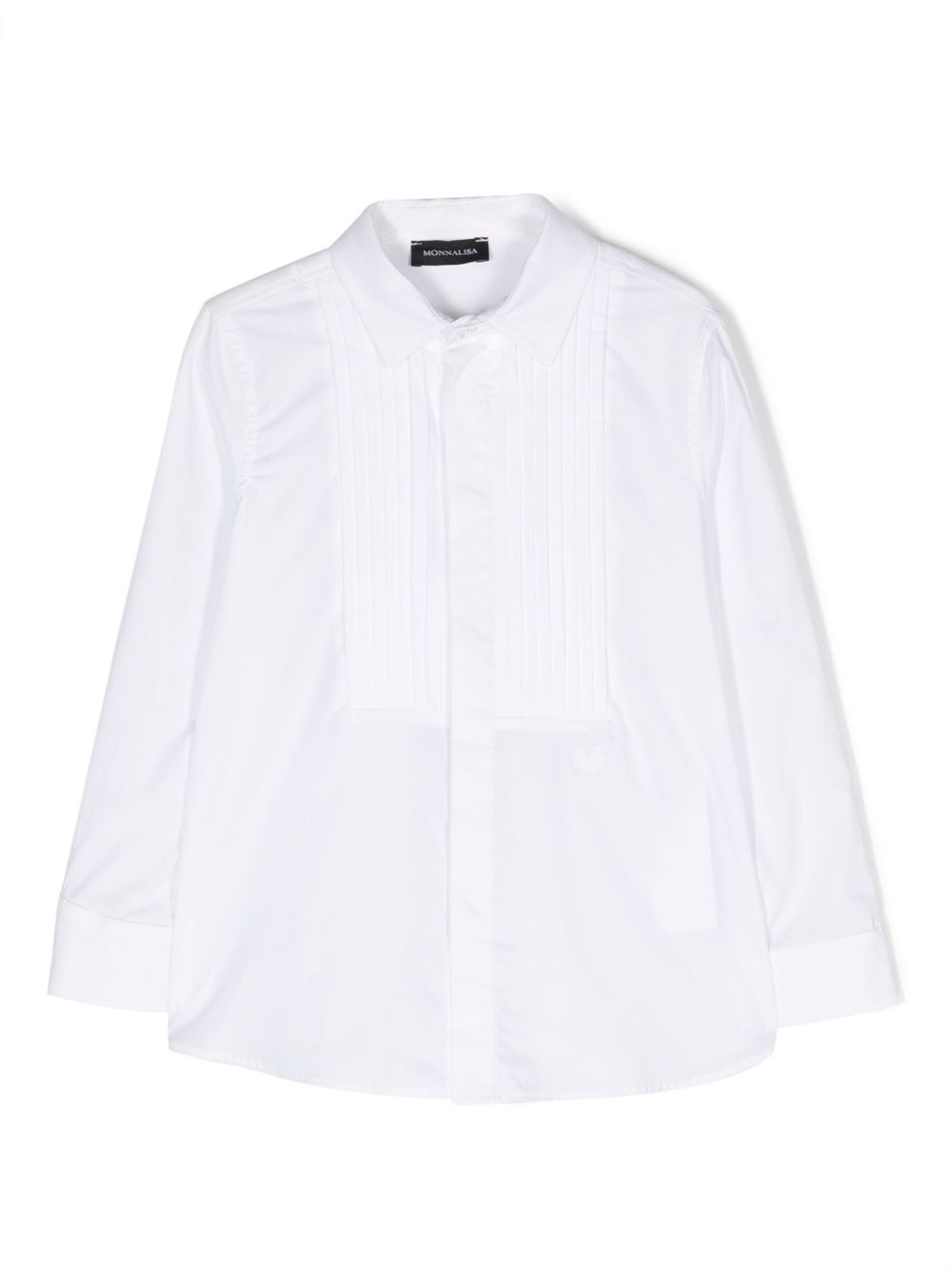 Pintuck-detail cotton shirt - White