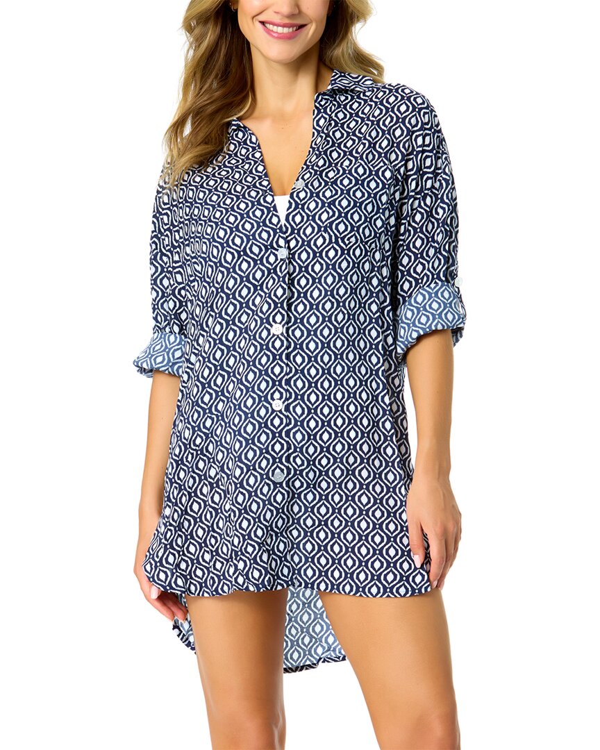 Mid Length Shirttail Button Down