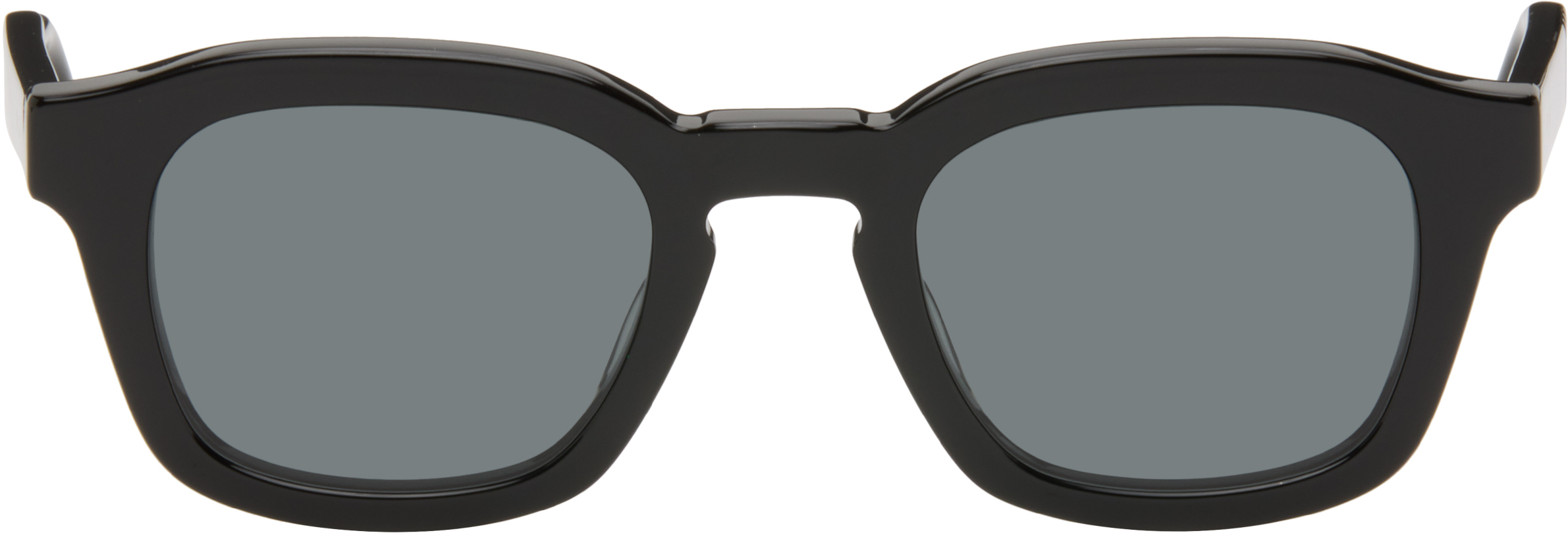 Black Acetate Rectangular Sunglasses