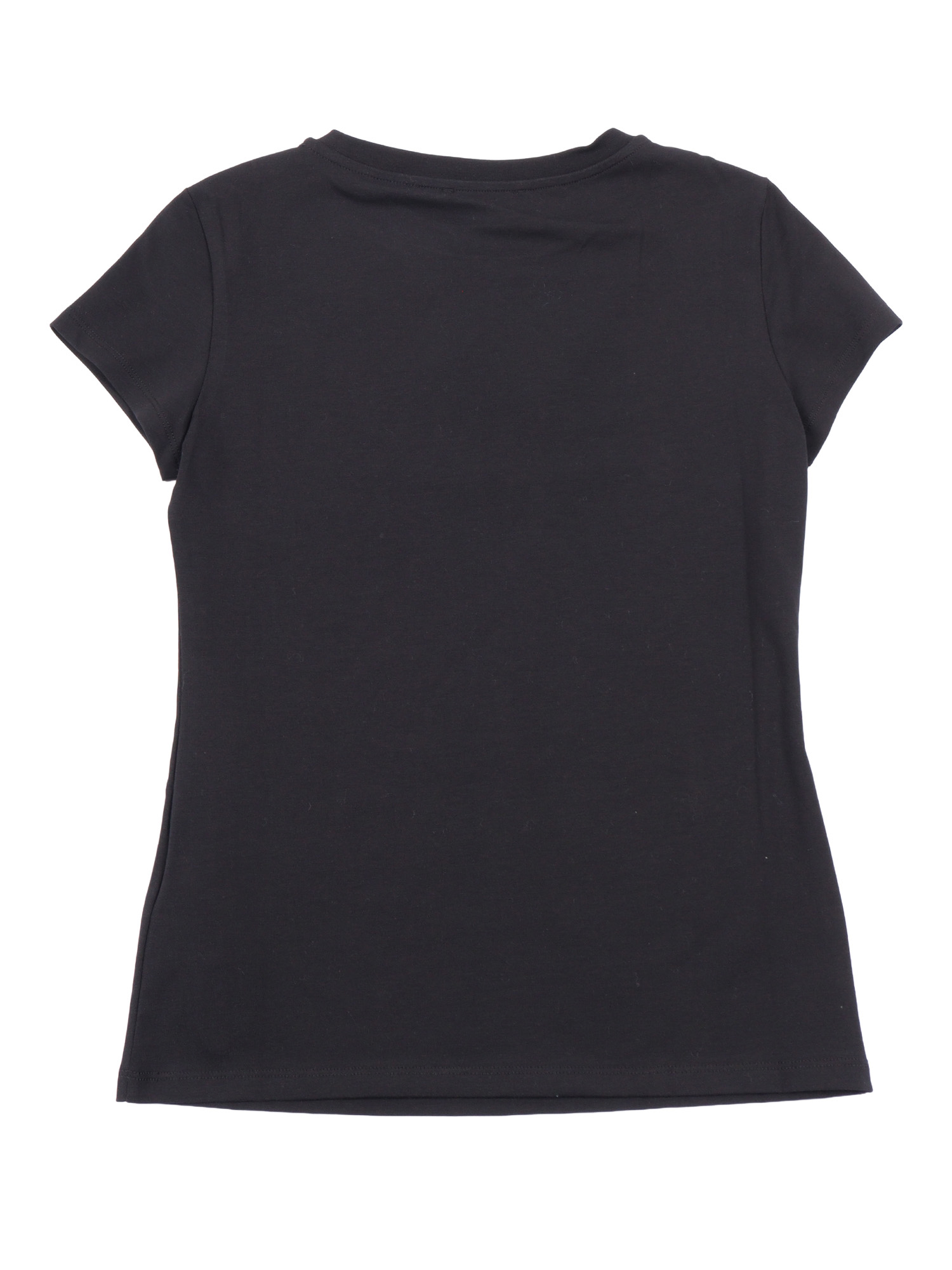 T-SHIRT-TOP Black Viscose Short Sleeves T-shirt