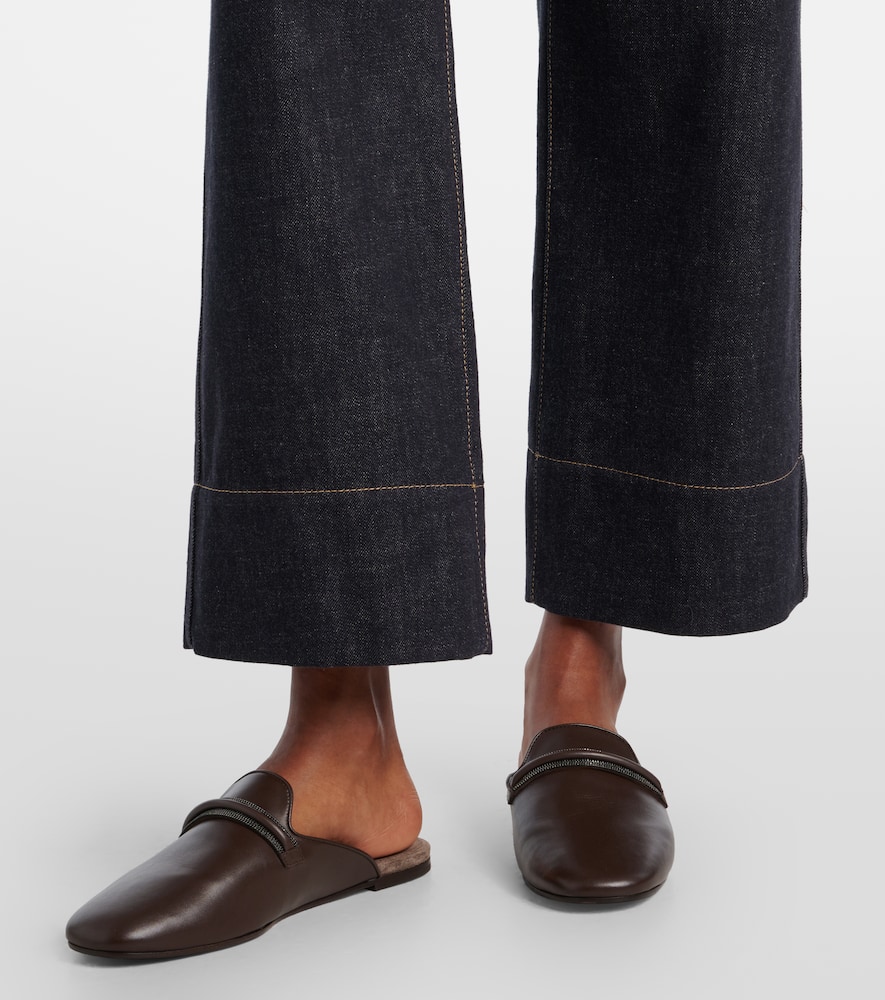 High-rise wide-leg jeans