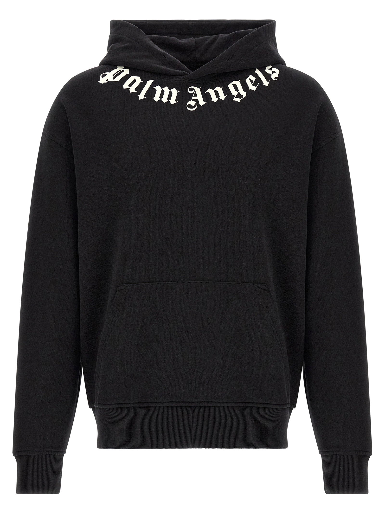 Logo-Printed Hoodie — Black