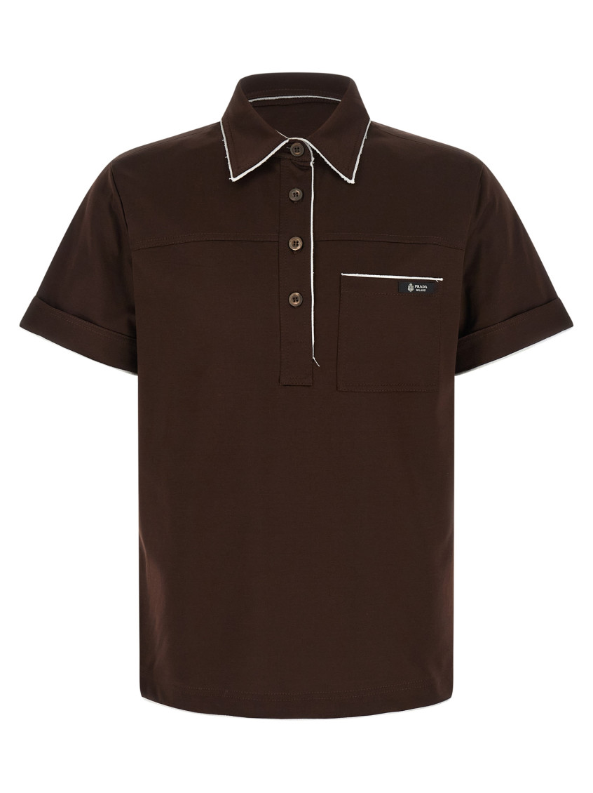 Lisle Chest-pocket Button-up Polo Shirt